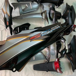 Bộ Dàn áo xe Wave s100 - RS- alpha 100 đời 2006 đến 2016 - 50cc  màu Đen Ghi - nhựa nguyên sinh ABS