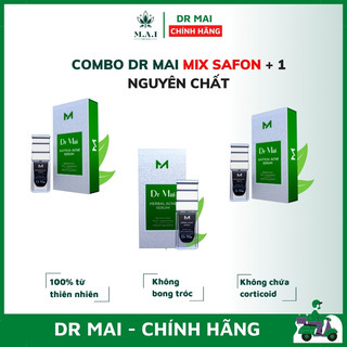 Dr Mai, combo 1 hộp dr mai nguyên chất và 2 hộp mix saffron sạch bay mụn sạch thâm dưỡng da căng bóng mịn màng