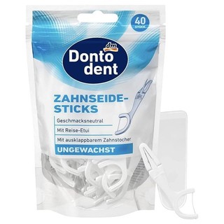 Tăm chỉ nha khoa Dontodent Zahnseide-Sticks 40 chiếc