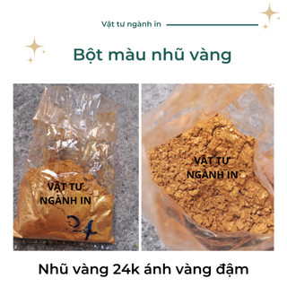 100 gram bột màu nhũ vàng 24K phun sơn tường, sơn tượng, phào chỉ nhũ vàng, sơn nhũ vàng heo đất,đồ gốm sứ,vẽ thư pháp