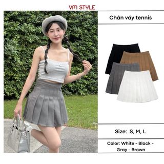 Chân váy xếp ly ngắn VMSTYLE dáng chữ A, Chân váy tennis màu trơn năng động 912- 6222 - CVN00127