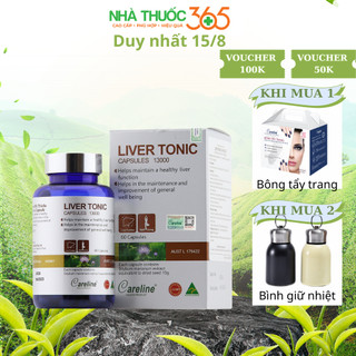 Viên uống bổ gan, bảo vệ cải thiện chức năng gan careline liver tonic 60 viên