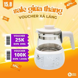 Ấm đun nước pha sữa Moaz bebe MB002/MB055, bình đun nước đa năng hâm sữa, pha trà, cà phê tiện lợi - BH 12 THÁNG