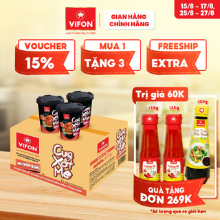 [VOUCHER đến 80K]-Thùng 24 ly mì Trộn Cua Xốt Me/ Tôm Cháy Tỏi VIFON 75gr/ Ly