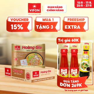 [VOUCHER đến 80K]-Thùng 18 Gói Hoàng Gia Miến Thịt Bằm VIFON 105g