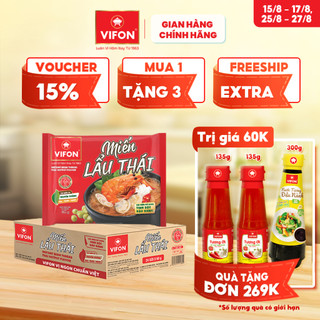 [VOUCHER đến 80K]-Thùng 24 gói Miến Lẩu Thái/ Miến Măng Vịt/ Miến Sườn Heo VIFON 58g / Gói