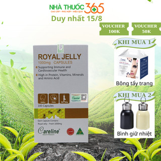 Viên Uống Sữa Ong Chúa Careline Royal Jelly Bồi Bổ Sức Khoẻ, Giữ Gìn Tuổi Thanh Xuân - 100 Viên