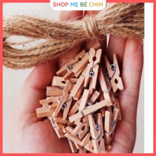 Sỉ 50 Kẹp Gỗ Kẹp Ảnh Loại 25mm