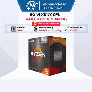 Cpu amd ryzen 5 4600g 4.2ghz dùng cho main b450 b550 socket am4 35w - hàng chính hãng bh 36 tháng