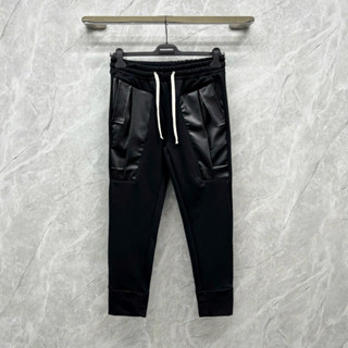  Quần jogger dài nam Obsess Amiri nỉ chân cua thêu túi da hai bên đùi ống bo dày dặn boy phố QN28P 