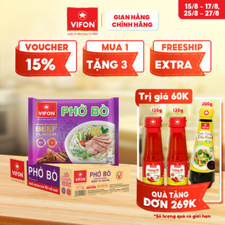 [VOUCHER đến 80K]-Thùng 30 gói Phở Bò VIFON 65g / Gói