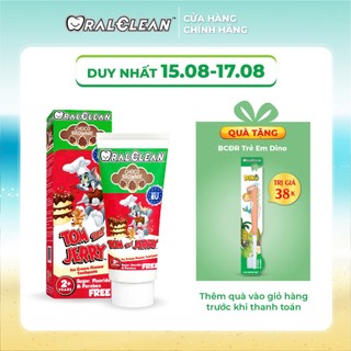 Kem đánh răng trẻ em vị socola OralClean Tom&Jerry Choco Brownie 75ml