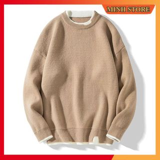 Áo len nam chất liệu cao cấp, áo len nam cổ tròn form rộng al03 - minhstore66
