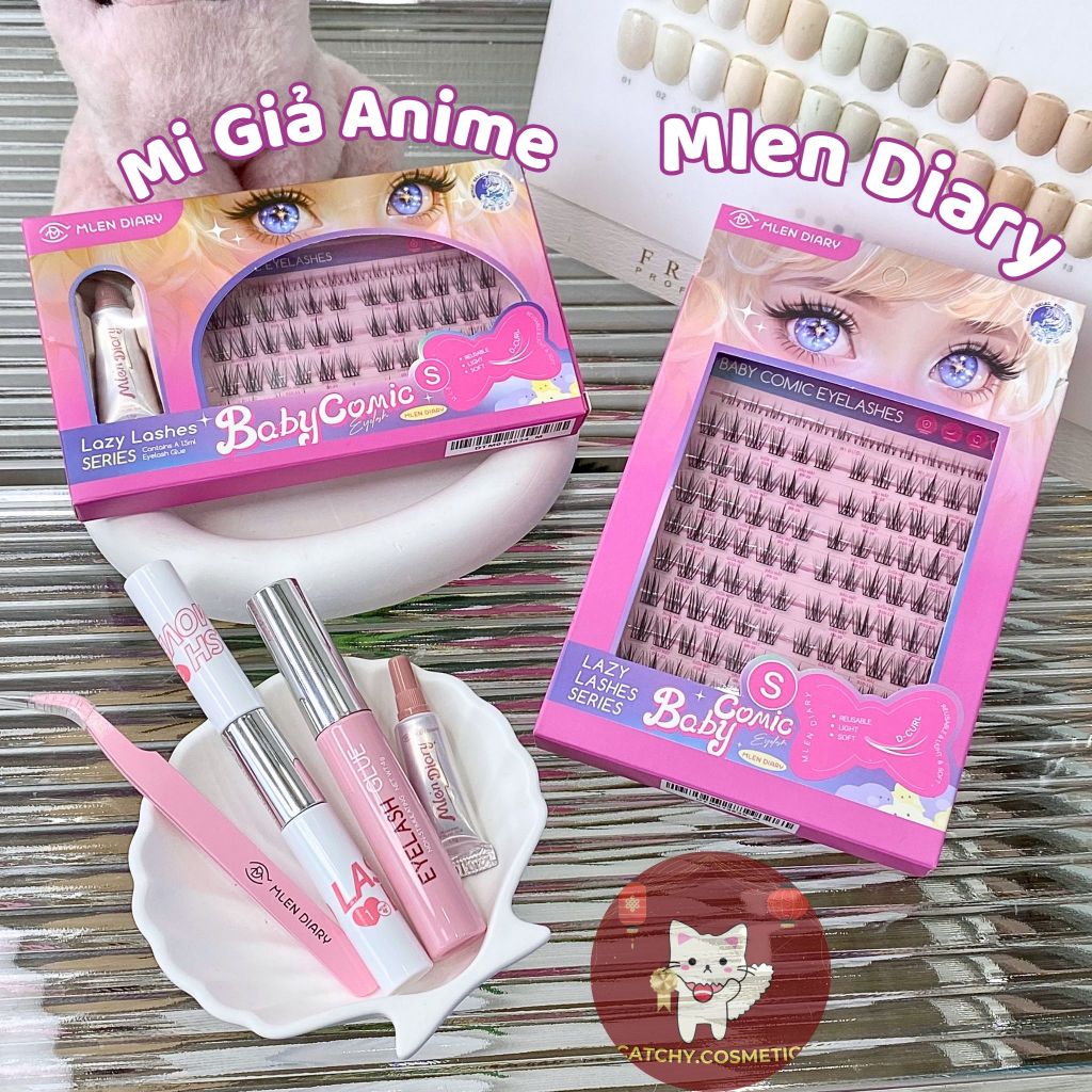 [MLEN DIARY] Lông Mi Giả Anime Hoạt Hình MLEN DIARY Phiên Bản Baby, Mi Cụm Mềm Mại Tự Nhiên