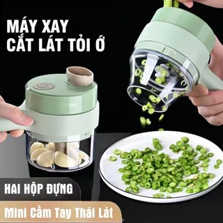 Máy Xay Cắt Thực Phẩm Đa Năng, Máy Cắt Tỏi Ớt Rau Củ Cầm Tay Cao Cấp tiện lợi dễ sử dụng cho nhà bếp Sạc lại