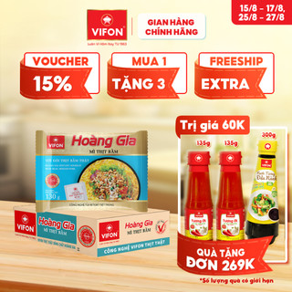 [VOUCHER đến 80K]-Thùng 18 gói Mì Thịt Bằm HOÀNG GIA VIFON 130gr / Gói