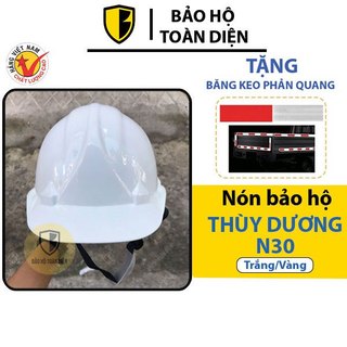 Nón bảo hộ thùy dương n30_ mũ bảo hộ chính hãng. làm từ nhựa hdpe, có núm vặn