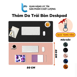 Thảm Da Trải Bàn Làm Việc Deskpad Lucas Mềm Mịn, Chống Nước, Chống Quăn, Di Chuột Êm Mượt, Lót Chuột Cỡ Lớn