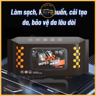 Combo 2 gói, 5 gói giấy ướt túi 80 tờ chuyên dụng lau dọn vệ sinh nội thất xe hơi, vệ sinh túi xách, đồ da siêu sạch