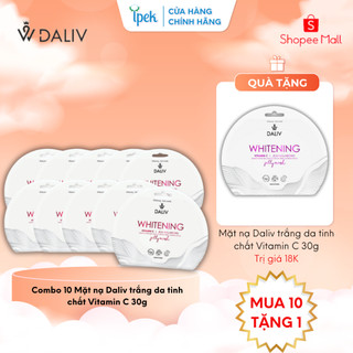 Combo 10 Mặt nạ Daliv trắng da tinh chất Vitamin C 30g