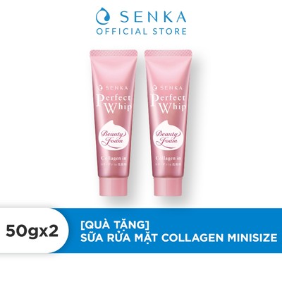 [HB GIFT] Sữa rửa mặt Senka Perfect Whip Collagen 50g x 2