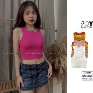 Áo ba lỗ croptop ôm body JOY BABE áo tank top nữ ao balo sát nách baby tee y2k style crt C CROB 1