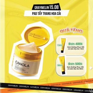 Miếng Pad Tẩy Trang Cho Da Nhạy Cảm Graymelin Canola Remover Pad 70 miếng
