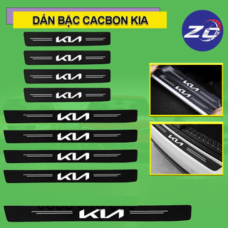 [KIA] Miếng dán chống trầy xước carbon bậc cửa lên xuống và cốp xe oto Kia Morning,Cerato,K3,K5,Carnival,Seltos,Sonet