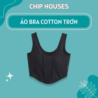 Áo croptop hai dây cao cấp có mút ngực kiểu croset vạt bầu cổ vuông an236