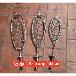 Vỉ nướng cá inox có trục quay dùng cho máy quay công nghiệp