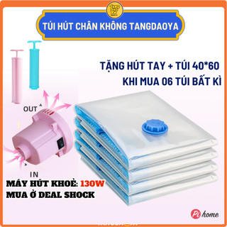 (Sỉ giá tốt) Túi hút chân không đựng quần áo TANGDAOYA. Chất liệu PA-PE tái sử dụng nhiều lần