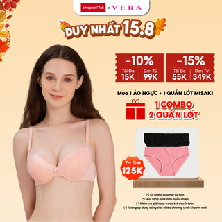 [Mã FADEP2106 giảm đến 30k đơn từ 99k] Áo ngực Misaki mút dày cúp ren phối 0112