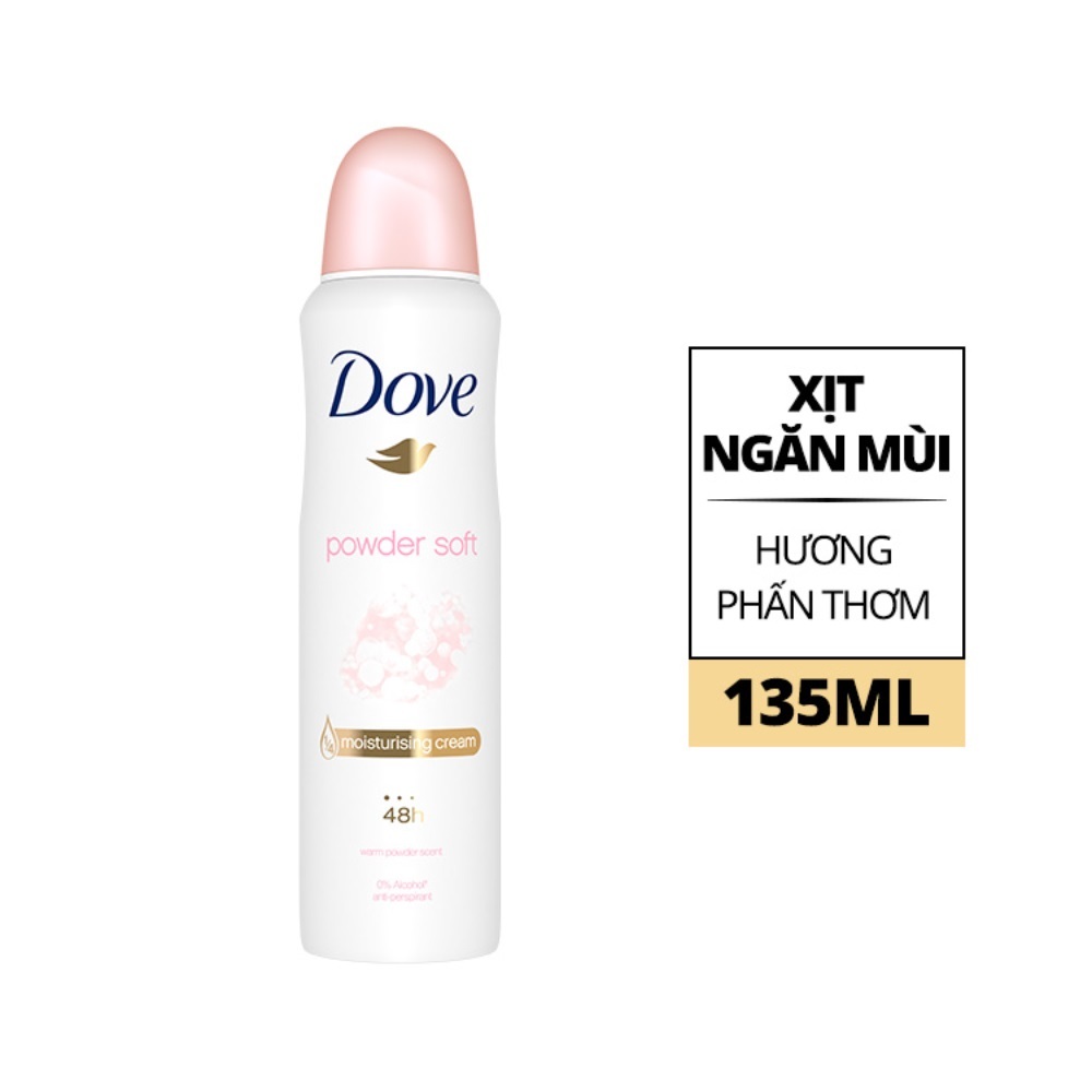 Xịt Khử Mùi Dove Powder Soft Mềm Mịn Hương Phấn Thơm 135ml | BigBuy360 - bigbuy360.vn
