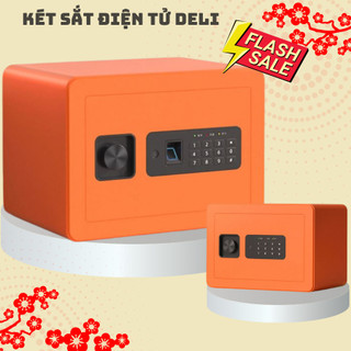 Két sắt mini Deli, két sắt điện tử thông minh bảo mật cao cho gia đình, khách sạn Cảnh Báo An Toàn