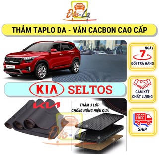 Thảm taplo Kia Seltos vân Cacbon 3 lớp cao cấp, chống nóng, bảo vệ ô tô hiệu quả