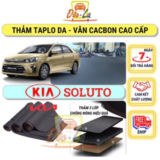 Thảm taplo Kia Soluto 2019 - 2022 vân Cacbon 3 lớp cao cấp, chống nóng, bảo vệ ô tô hiệu quả
