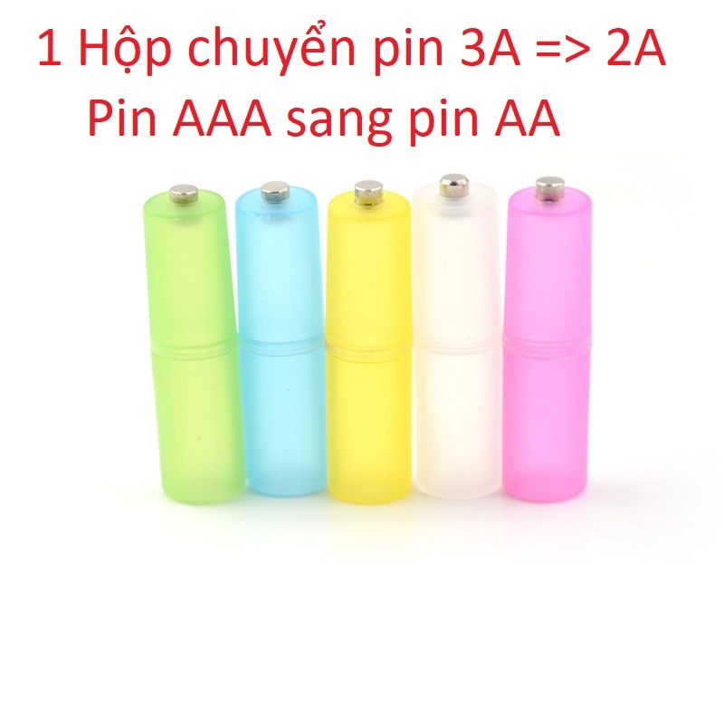 1 Hộp Chuyển Đổi Pin AAA Sang AA, chuyển đổi pin tiểu AAA dùng cho thiết bị sử dụng pin AA - nhiều m