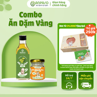 Combo ăn dặm vàng: hạt nêm cho bé ăn dặm anpaso,dầu ăn dặm cho bé anpaso
