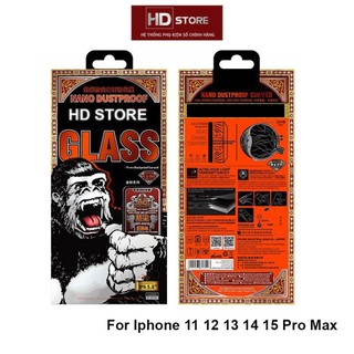 Kính Cường lực Iphone 3D Chống Bụi Hộp Giấy cho IPhone 7 8 Plus X Xs Max 11 12 13 14 15 Pro Max Plus HD Store