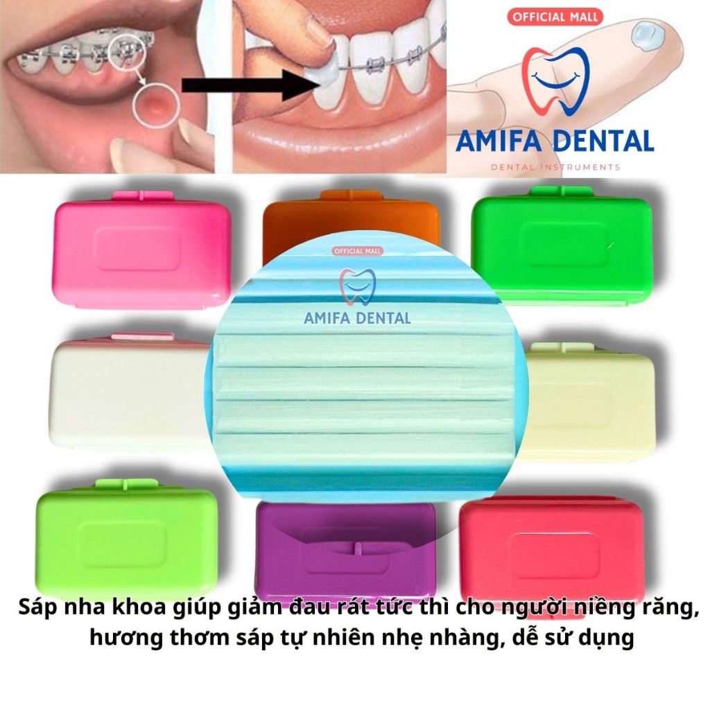 Set 5 Sáp Nha Khoa, Sáp Chỉnh Nha Cho Người Niềng Răng, Sáp Giảm Đau Rát, Sáp Niềng Răng Chất Lượng