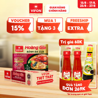 [VOUCHER đến 80K]-Thùng 18 gói Bánh Đa Cua HOÀNG GIA VIFON 120g / Gói