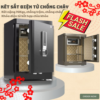 Két Sắt Chống Cháy Chống Trộm,Két Sắt Điện Tử Khóa Vân Tay Thông Minh Cường Lực Báo Động Kép Sử Dụng Gia Đình Văn Phòng.