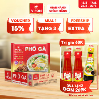 [VOUCHER đến 80K]-Thùng 30 Gói Phở Gà VIFON 65g / Gói