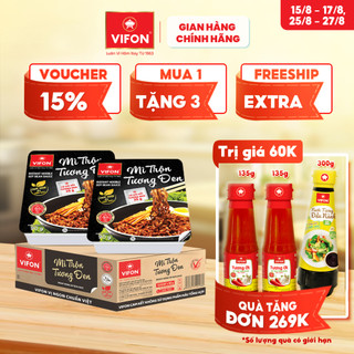 [VOUCHER đến 80K]-Thùng 18 khay Mì Trộn Tương Đen VIFON 90g / Khay