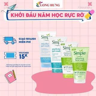 Sữa rửa mặt Simple giúp làm sạch da - Dành cho da thường/da dầu mụn/da nhạy cảm/mọi loại da