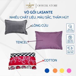 Vỏ Gối 45*65  chất tencel/cotton/lông cừu Lasante mềm mại, thấm hút tốt