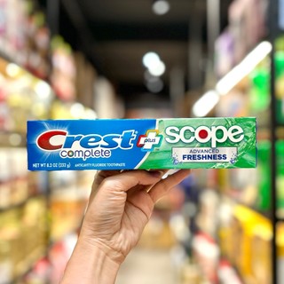 Kem Đánh Răng Crest Complete Plus Scope Advanced Active Foam Toothpaste 232G