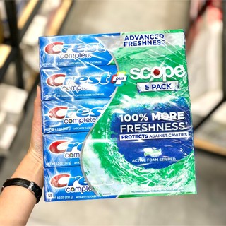 Kem Đánh Răng Crest Complete Plus Scope Advanced Active Foam Toothpaste 232G