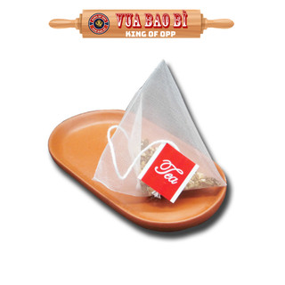 Túi lọc có dây nhúng, túi lọc trà lưới tam giác/ Bánh ú, 100 túi/sp - VUA BAO BÌ