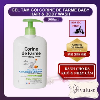 Sữa Tắm Gội Cho Bé Corine de Farme Ultra-Protecting Hair & Body Wash (500ml) - Dành Cho Da Khô và Nhạy Cảm